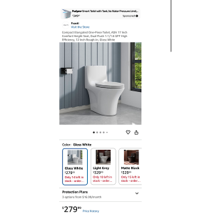 Compact Elongated One Piece Toilet